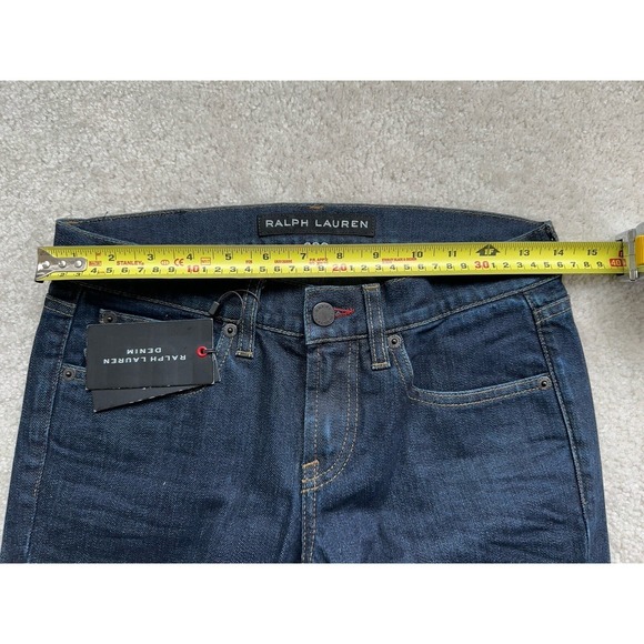 NWT - Ralph Lauren 380 Skinny With Slight Bootcut Jeans Size 26 Blue ($295) - Picture 4 of 10